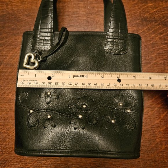 Brighton Black Leather Mini Tote Bag - Picture 5 of 7